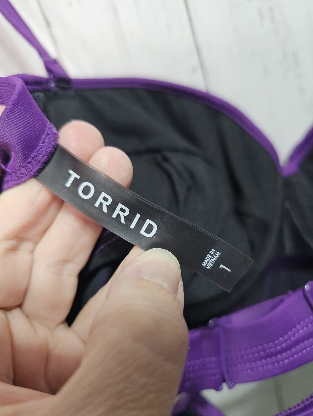 Torrid Women's Purple Twist Front Multiway Bikini Top Padded Underwire Size 1X. - Picture 11 of 12